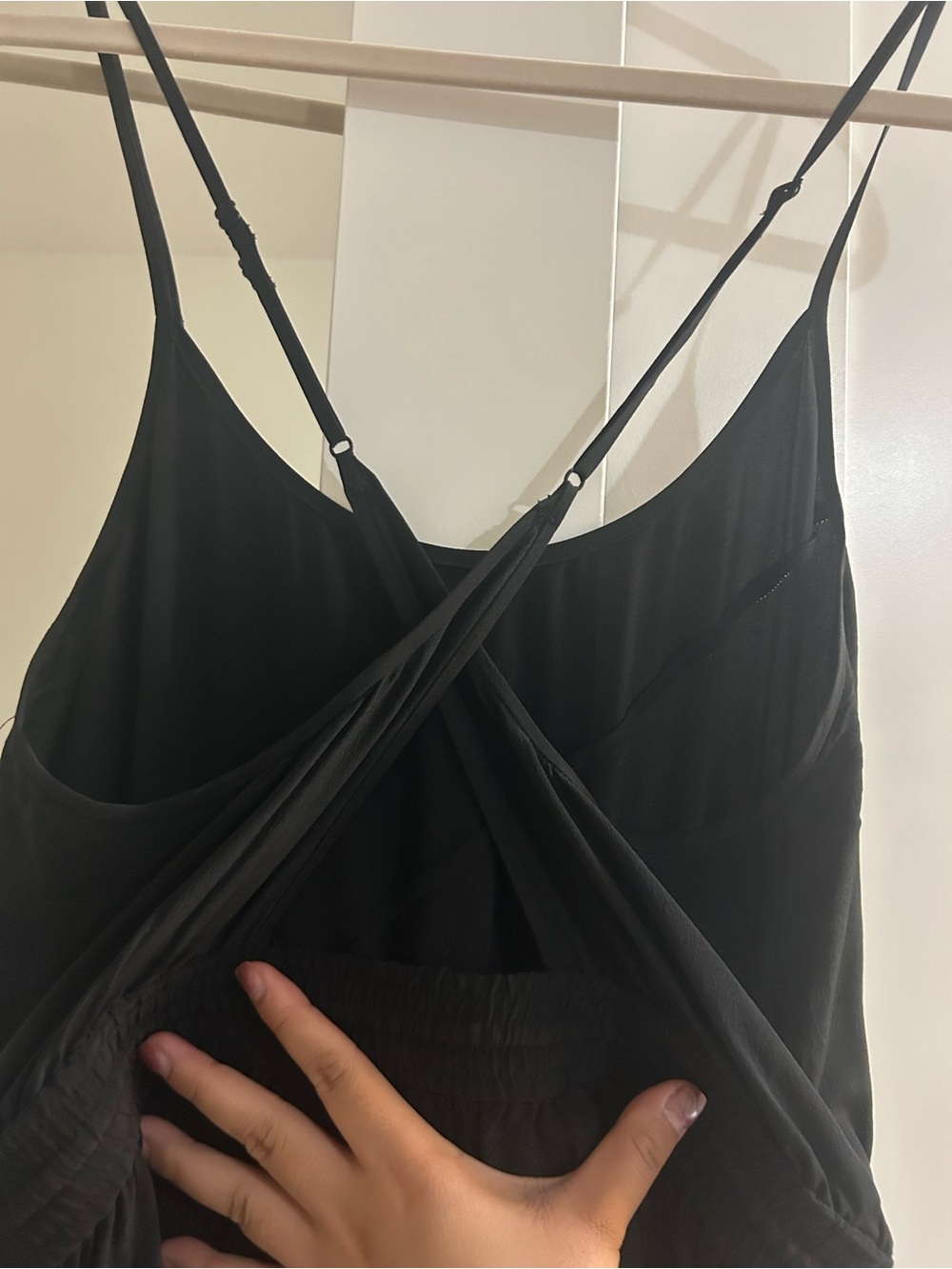Wilfred Black 100% Silk Spaghetti Strap Romper - Picture 3 of 4
